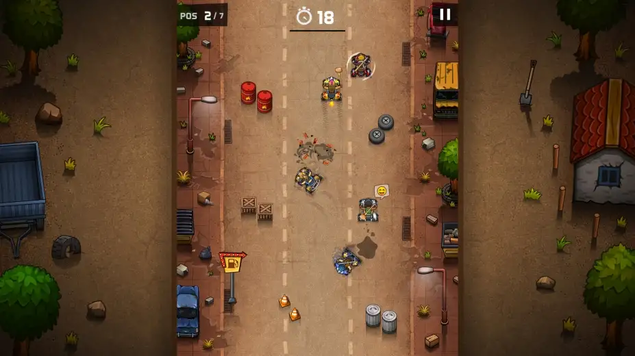 粗鲁车手：2D战斗赛车 截图3