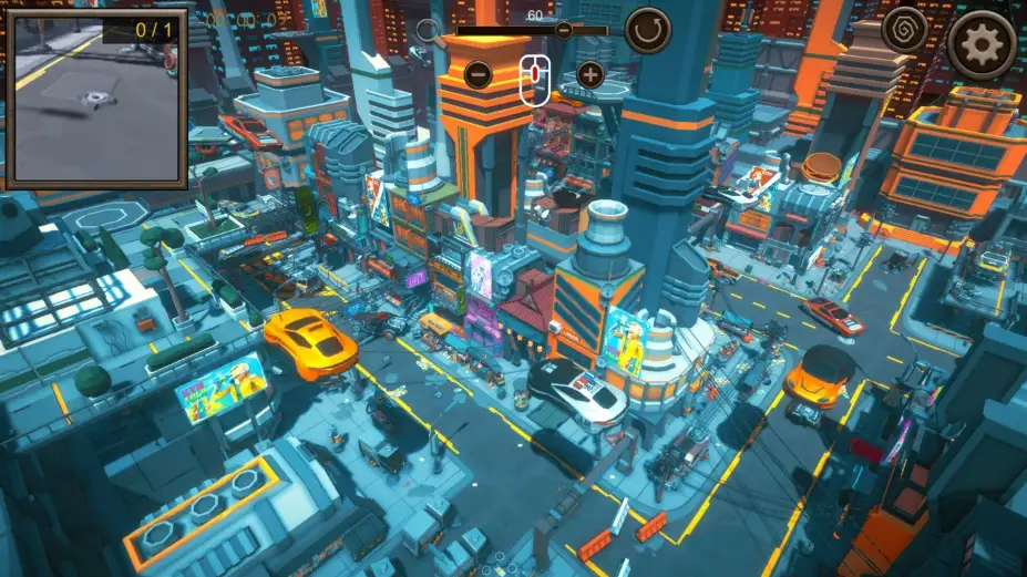 隐藏科幻城市俯视3D 截图2