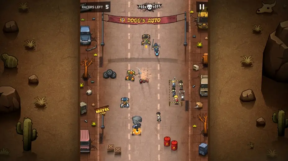 粗鲁车手：2D战斗赛车 截图1